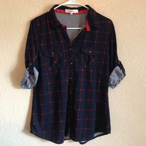 Soft Plaid Button Up